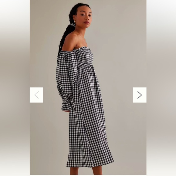 Sleeper Black and White Gingham Midi Dress - Picture 8 of 16